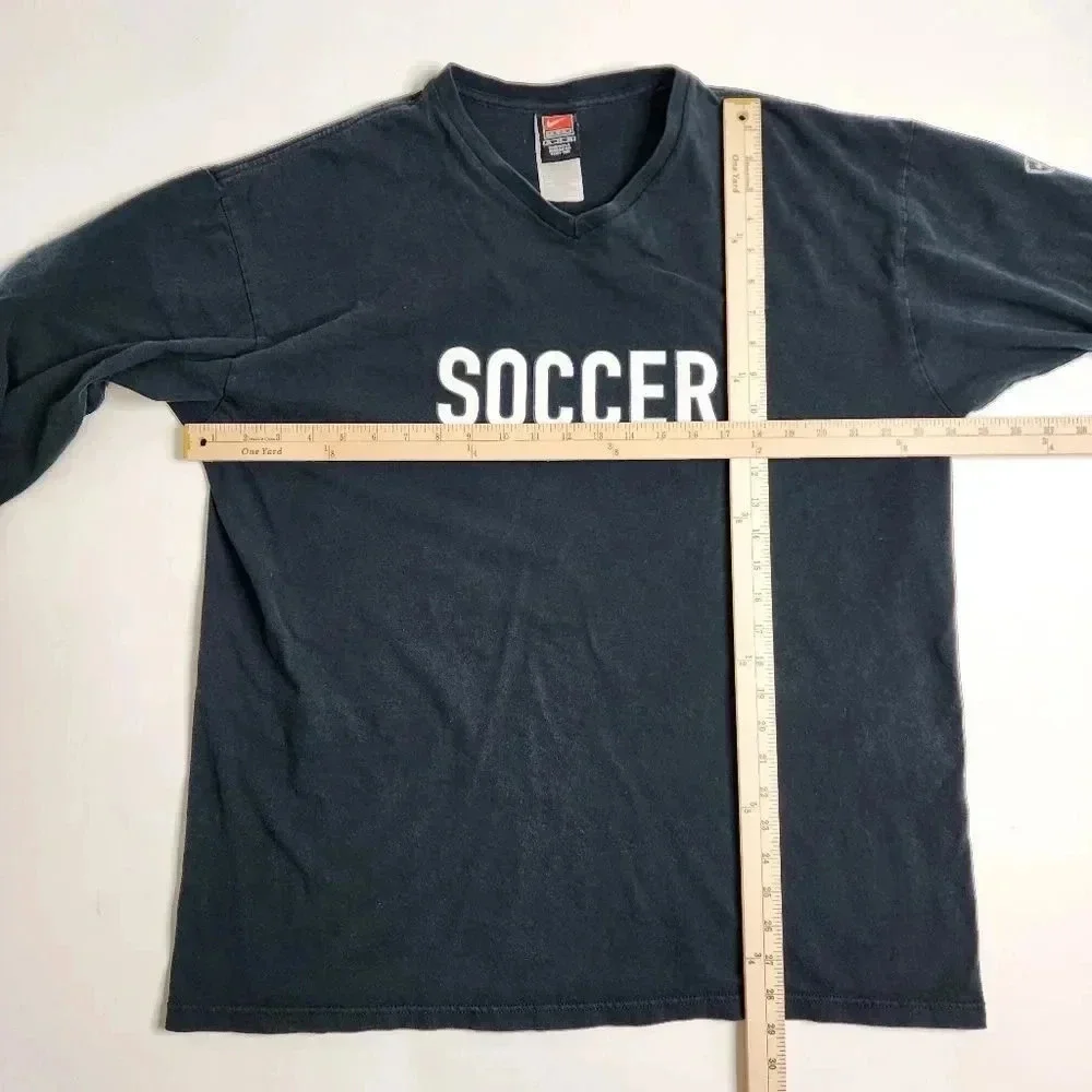 Vintage Nike Soccer‎ Swoosh Long Sleeve Shirt Size XL